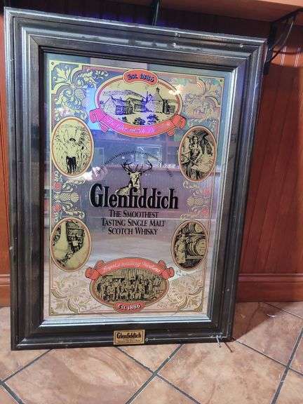 29" W x 39" T.. Glenfiddich Mirrored Sign image