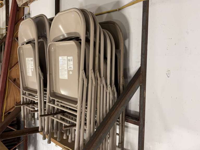 (90) Folding Steel Chairs image