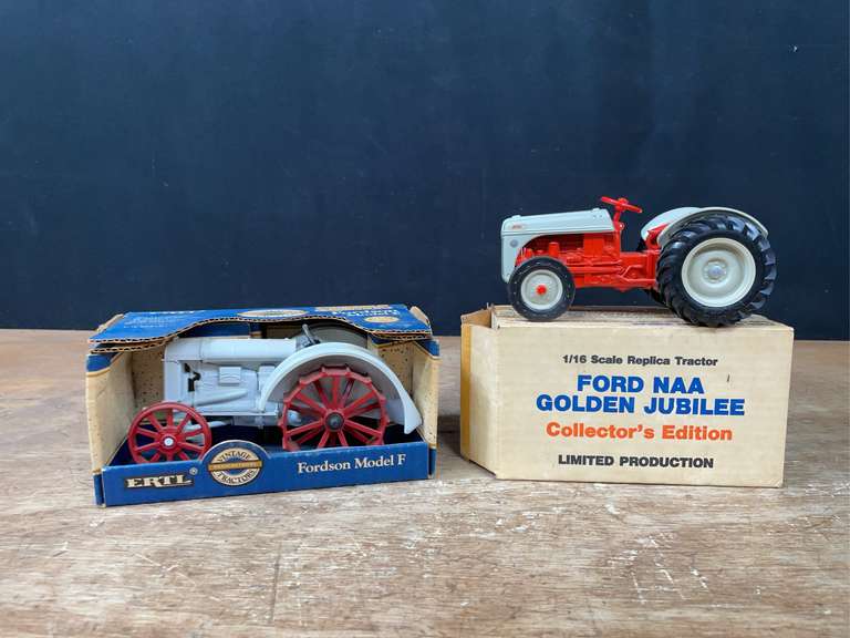 (2) 1/16 Fordson F + Ford NAA Golden Jubilee NIB Ertl image