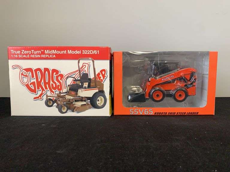 (2) Kubota Skid Steer + Grasshopper Mower NIB image
