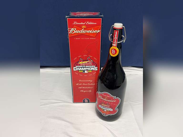 2006 World Series St. Louis Cardinals Budweiser Glass Bottle image