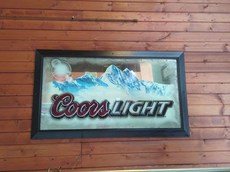 45" W x 24" T...Coors Light Mirrored Sign..(heavy glass) image