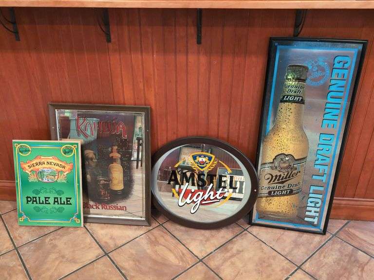 (4) Beer Signs - Amstel/MGD/Kahlua/Sierra image