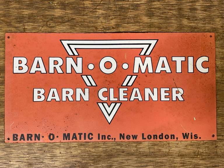 Barn-O-Matic Barn Cleaner SST Sign image