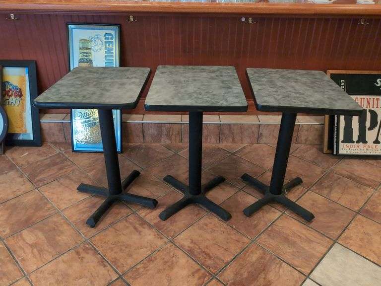 (3) Restaurant Tables - 24" x 18" x 30" image