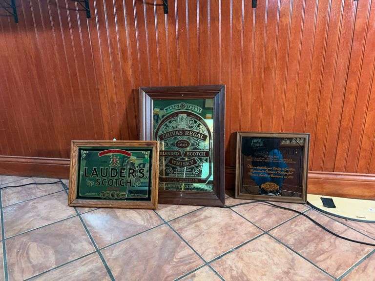 3 Mirrored Signs Scotch, Whiskey, Bordeaux image