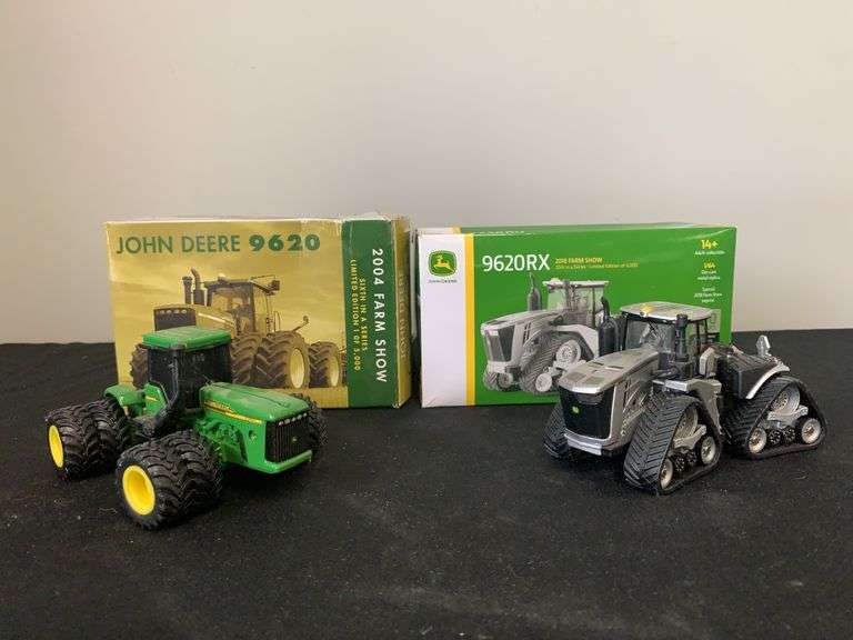 (2) 1/64 John Deere 9620 + 9620RX Farm Show NIB Ertl image