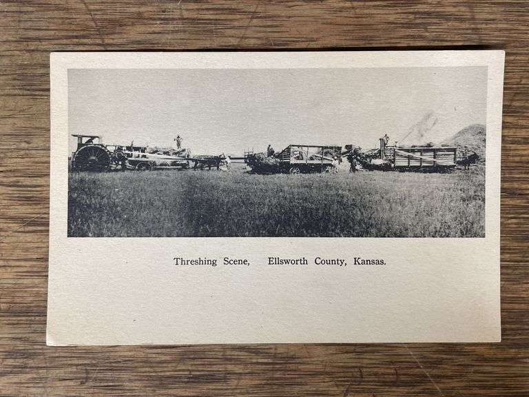 (2) Gas Tractor Postcards