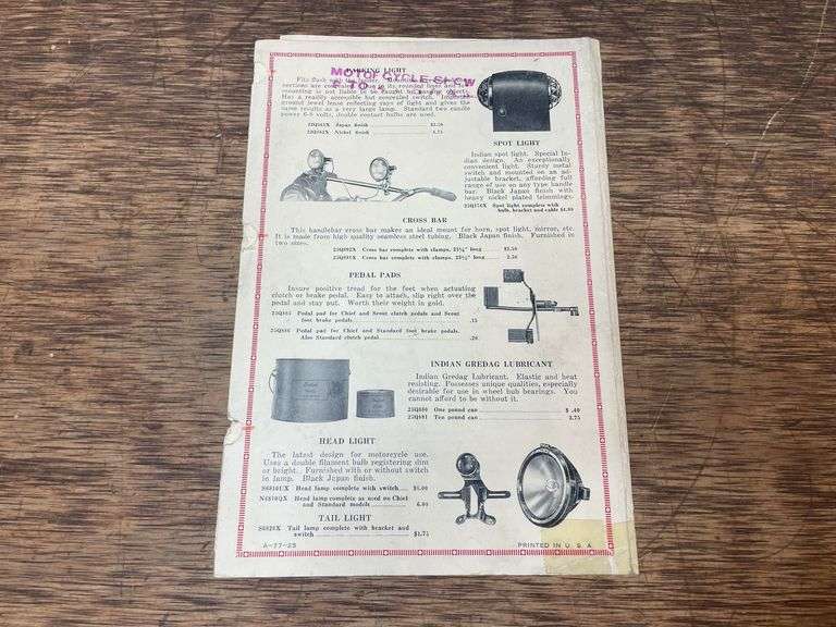 Indian Motorcycle Special Equipment Catalog