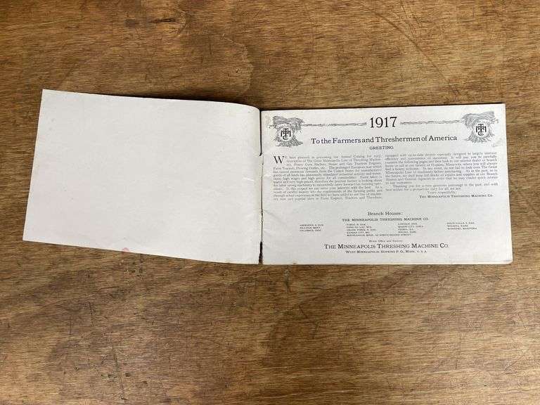 1917 Minneapolis Threshing Machine Co. Catalog