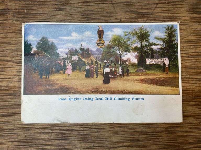 (2) Case Steam Engine Postcards