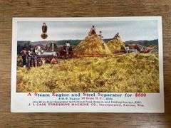 Case Steam Engine Postcard