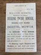 William Deering Trade Card