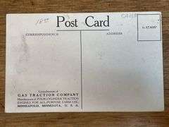 Gas Traction Co. Big 4 Tractor Postcard