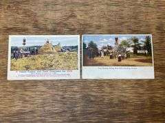 (2) Case Steam Engine Postcards