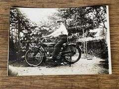 (3) Motorcycle Photos + Postcard