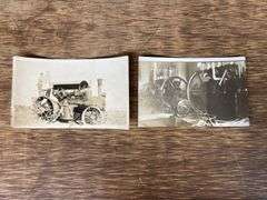 (2) Steam Engine + Power Plant Photo + Postcard