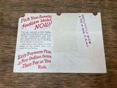 1925 Indian Motorcycle Sales Literature
