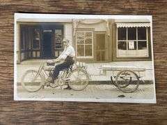 (2) Sears + Yale Motorcycle Photo Postcards