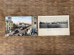 (2) Gas Tractor Postcards