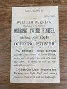 William Deering Trade Card