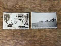 (2) Best + Reeves Steam Engine Photo Postcards
