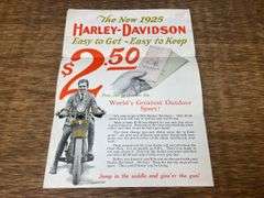 1925 Harley-Davidson Motorcycles Sales Literature