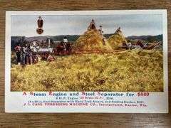 Case Steam Engine Postcard