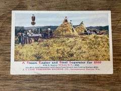 (2) Case Steam Engine Postcards