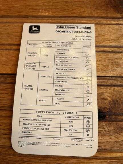 (4) John Deere Factory Design + Quality Information