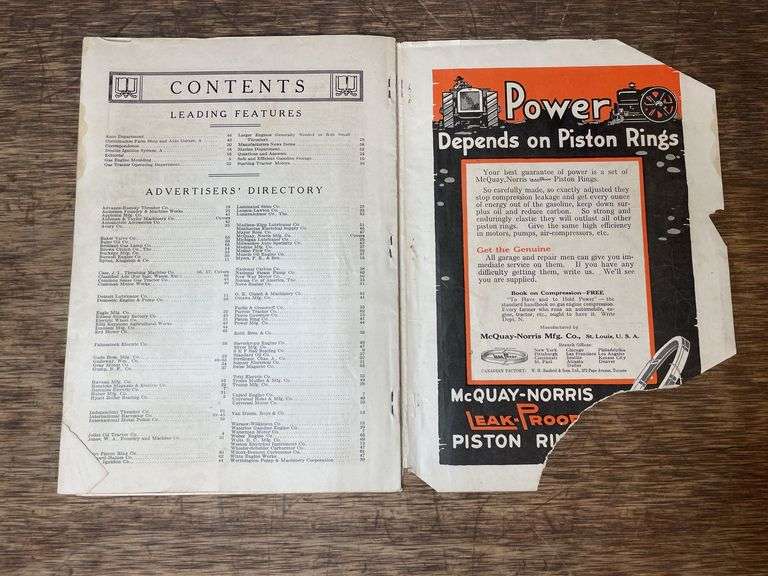 (2) 1917 Gas Review Magazines
