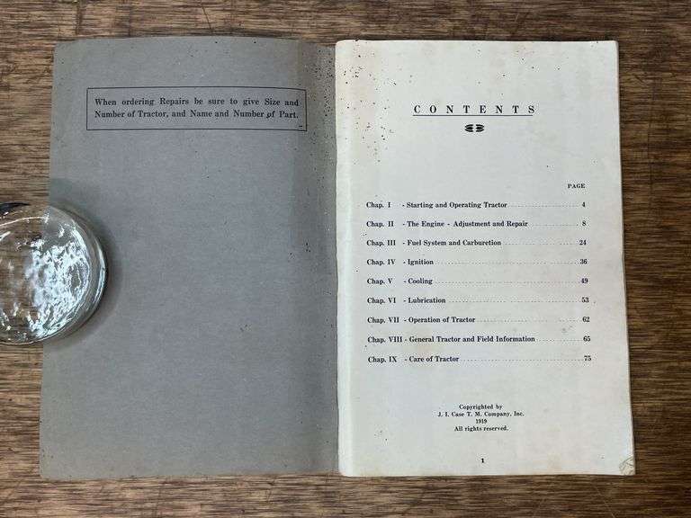 1919 Case 10-18 + 15-27 Manual