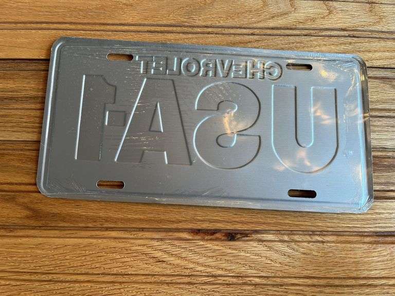 (4) Iowa + Chevrolet License Plates