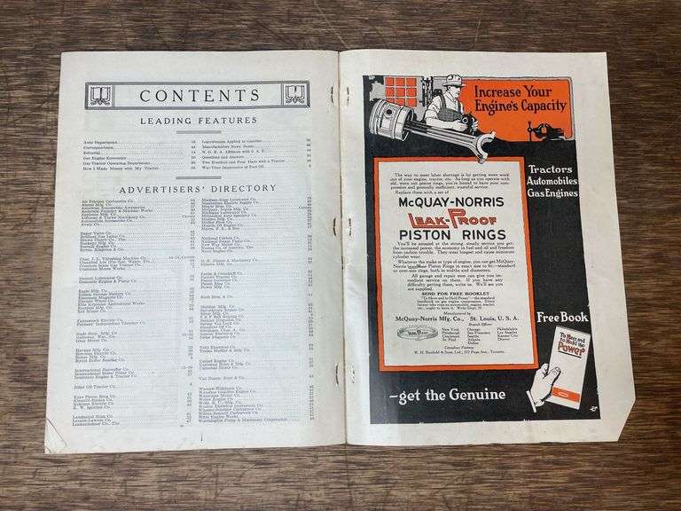 (2) 1917 Gas Review Magazines