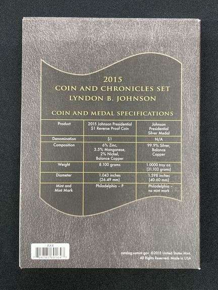 (1) 2015 Coin & Chronicles Set Lyndon B. Johnson