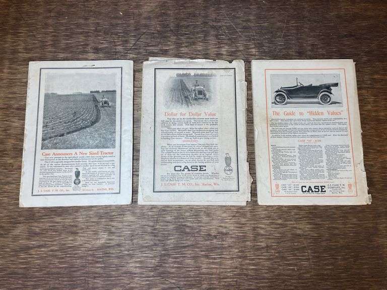 (3) 1915 + 1916 Gas Review Magazines