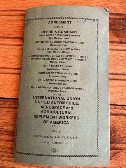 (3) John Deere Union Books + Time Cards