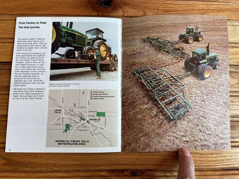 1980 John Deere Tractor Works Factory Tour Book