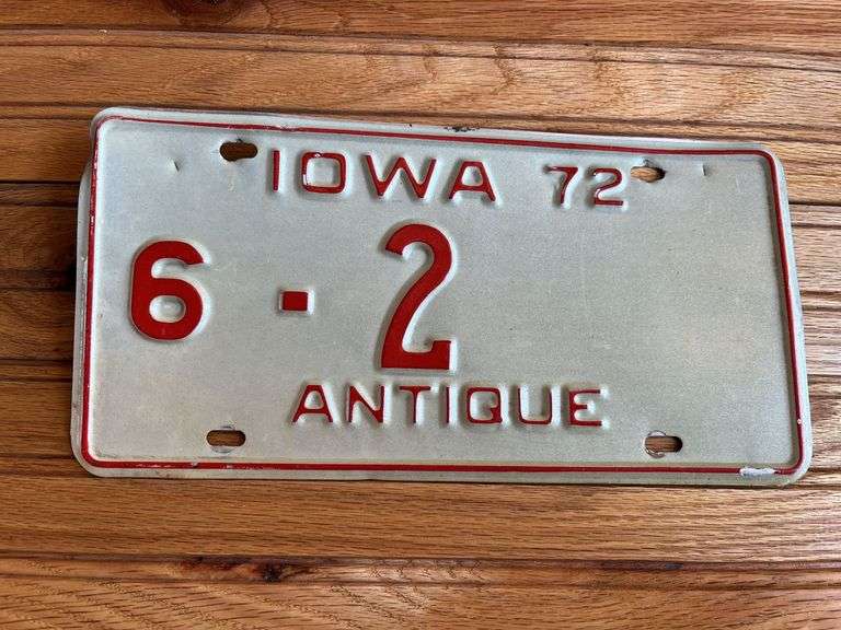 (4) Iowa + Chevrolet License Plates