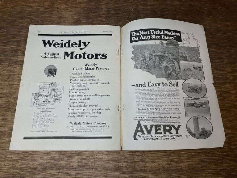 (2) 1921 Chilton Tractor Journal