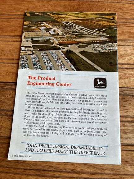 1969 John Deere Tractor Works Factory Tour Book