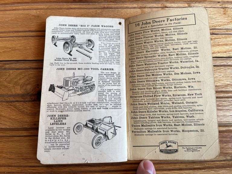 (3) 1950 + 1951 John Deere Farmer’s Pocket Ledger