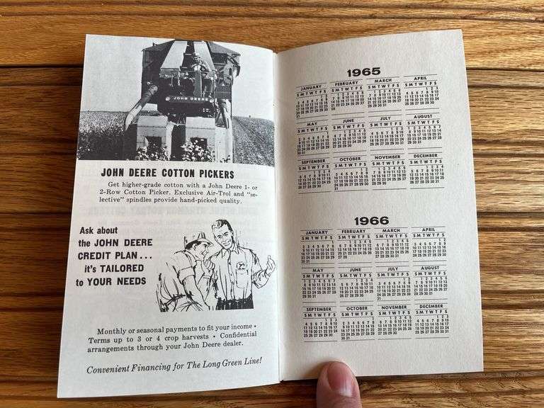 (2) 1961 + 1965 John Deere Farmer’s Pocket Ledgers