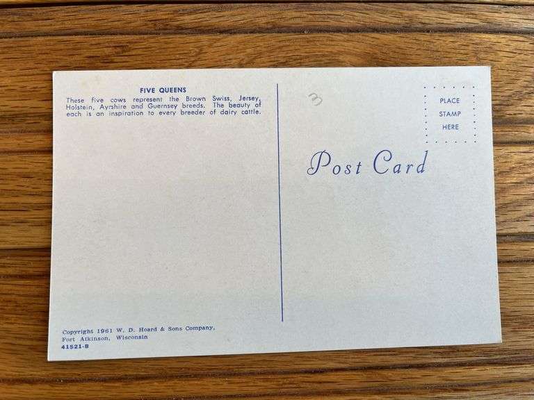 (4) Dairy Postcards