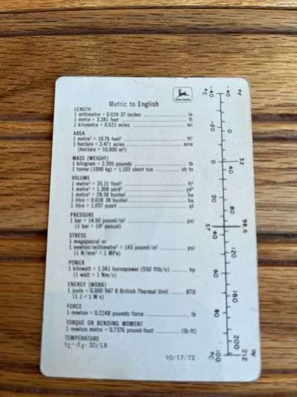 (4) John Deere Factory Design + Quality Information