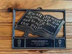 (2) John Deere Letter Holder + Decoration