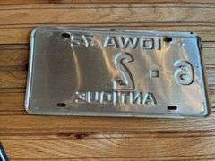 (4) Iowa + Chevrolet License Plates