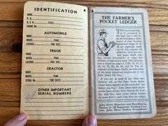 (3) 1950 + 1951 John Deere Farmer’s Pocket Ledger