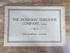 Canadian The Dominion Thresher Company Catalog