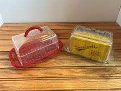 (2) Butter Dishes